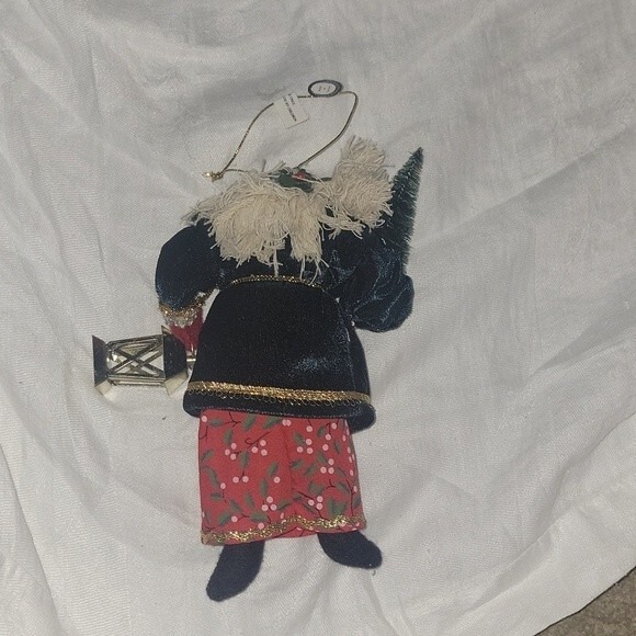 BRN VNTG OLD WORLD Santa Claus Ornament Lantern Christmas Folk Art 8 inches - Picture 7 of 9